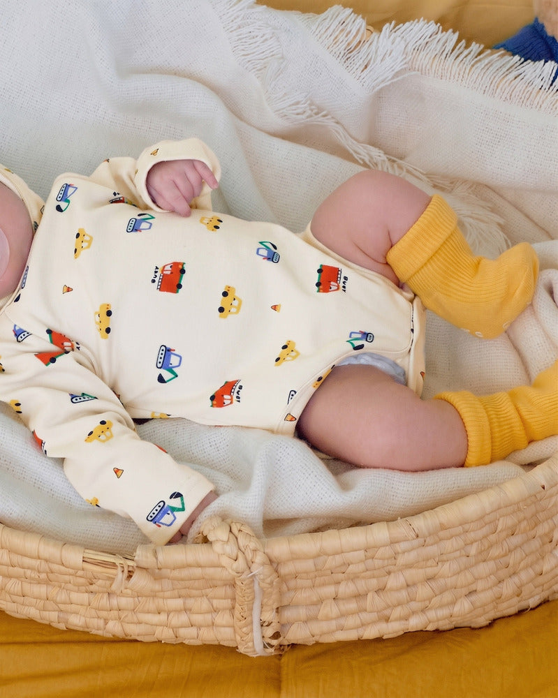 【PRE-ODER〆8.9(sun)】36.(Bebe) Car Romper + Bonnet Set | oottbebe