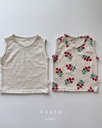 【PREORDER受付終了、ご希望はお問い合わせください。】37.Linen sleeveless T