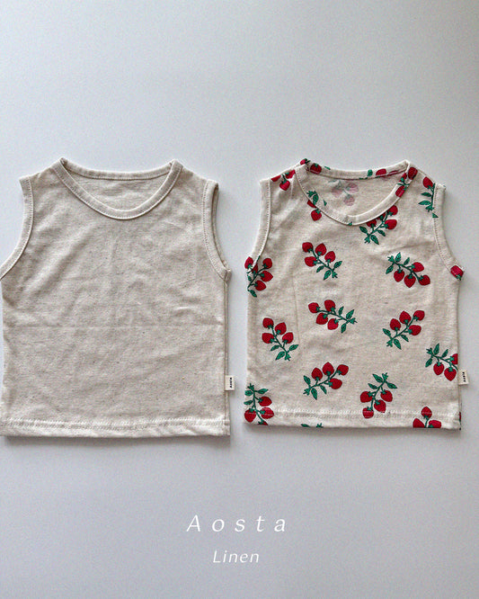 【PREORDER受付終了、ご希望はお問い合わせください。】37.Linen sleeveless T