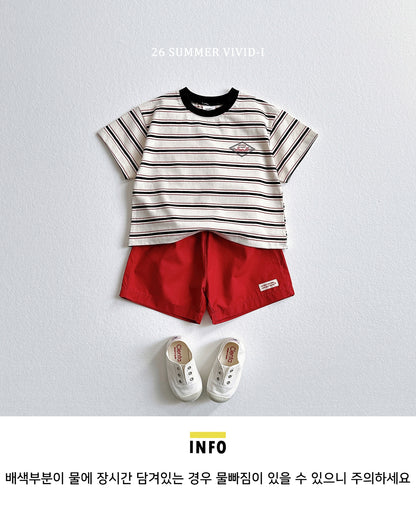 【PREORDER受付終了、ご希望はお問い合わせください。】69.Diamond Logo Stripe Tee