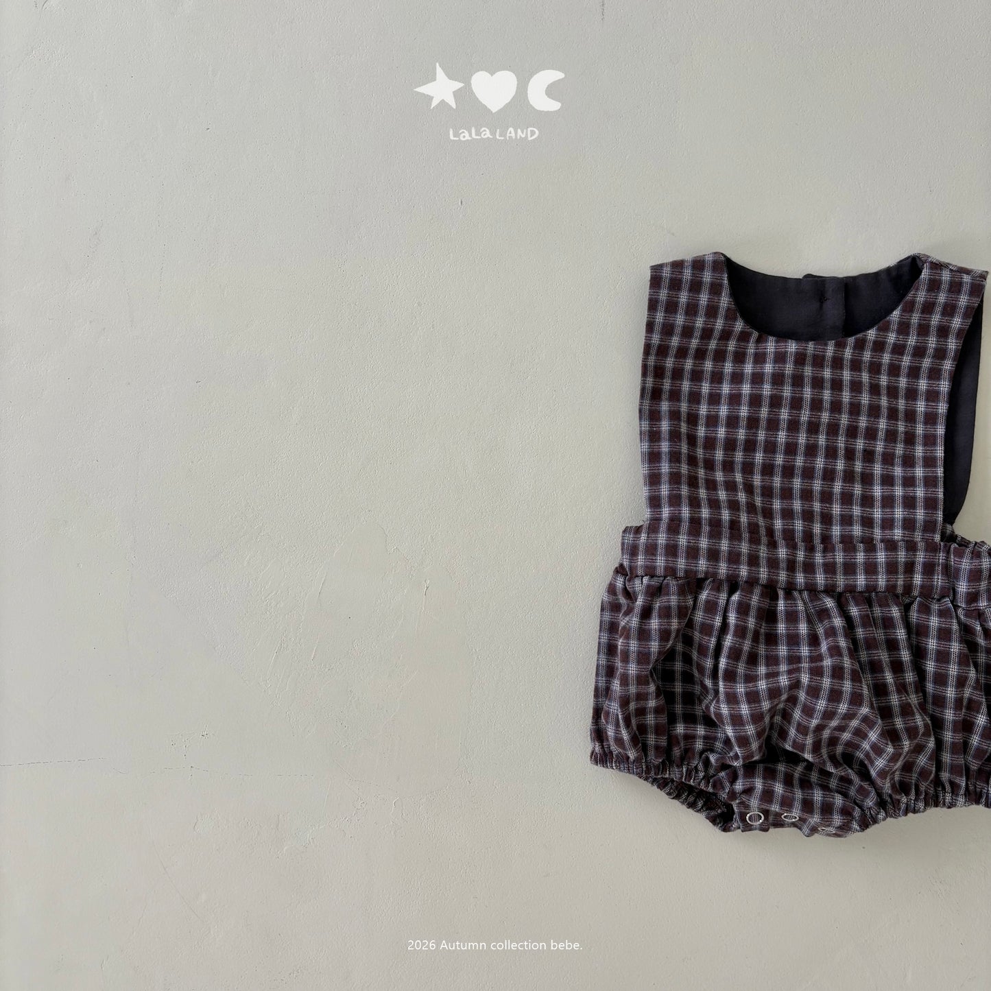 【PRE-ODER〆8.9(sun)】12.Check Romper | lalaland