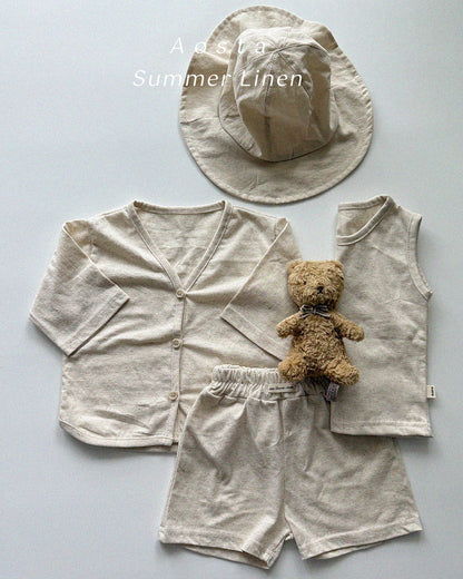 【PREORDER受付終了、ご希望はお問い合わせください。】35.Linen Cardigan