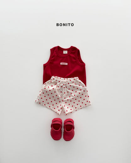 【期間限定 PRE-ODER】4.Bébé Sleeveless Dot Pants Set