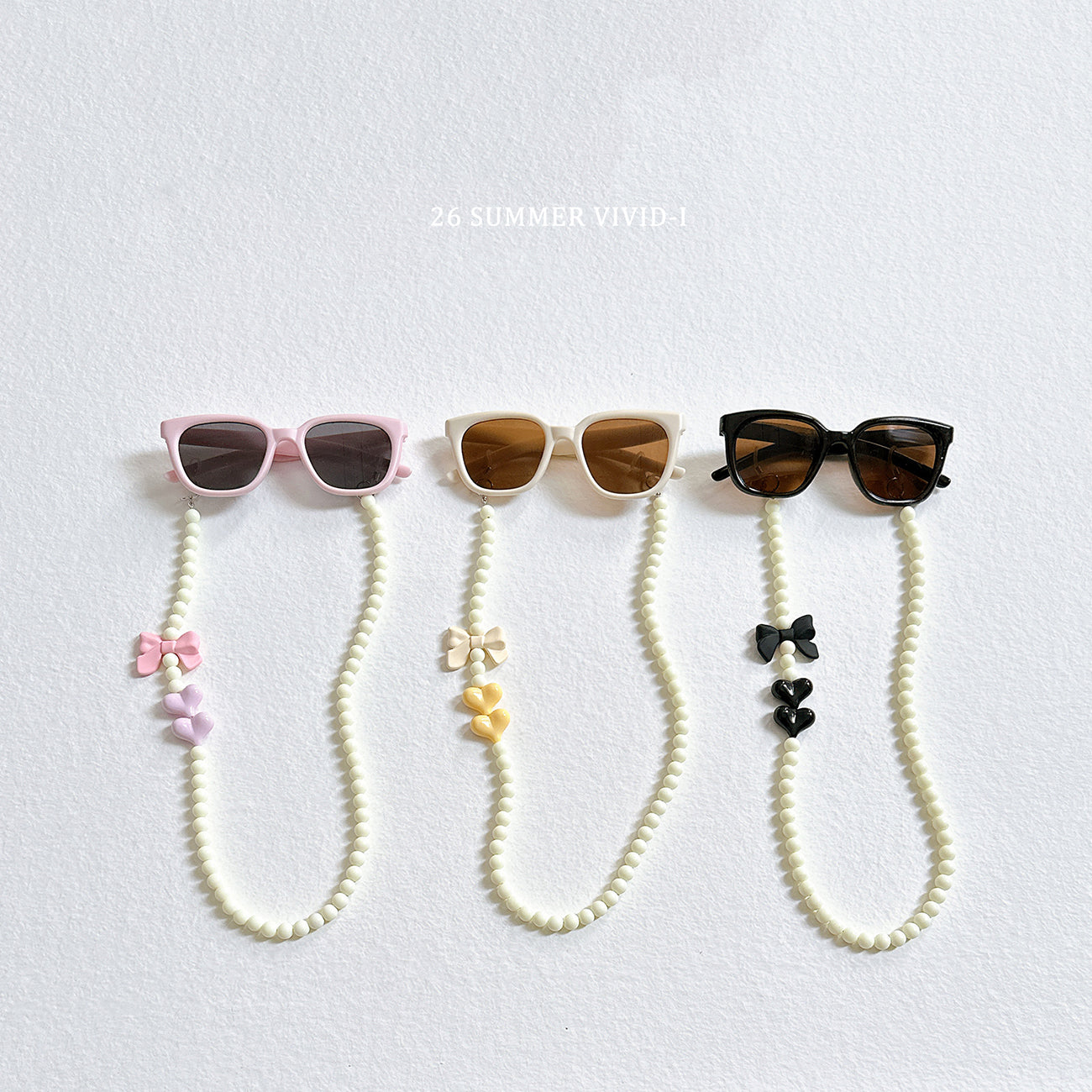 【PREORDER受付終了、ご希望はお問い合わせください。】118.Heart Case Necklace Sunglasses