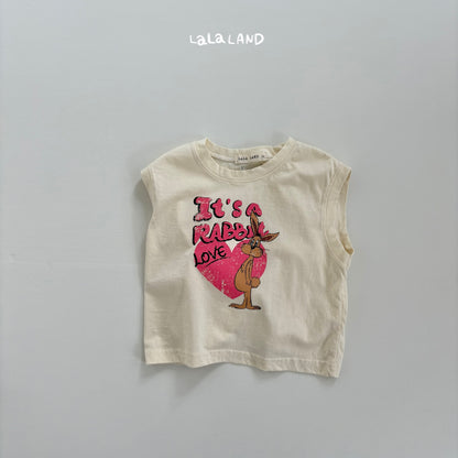 【PREORDER受付終了、ご希望はお問い合わせください。】63.Love Rabbit Sleeveless T-shirt