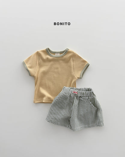 【期間限定 PRE-ODER】7.Bébé Vertical Stripe Shorts Set