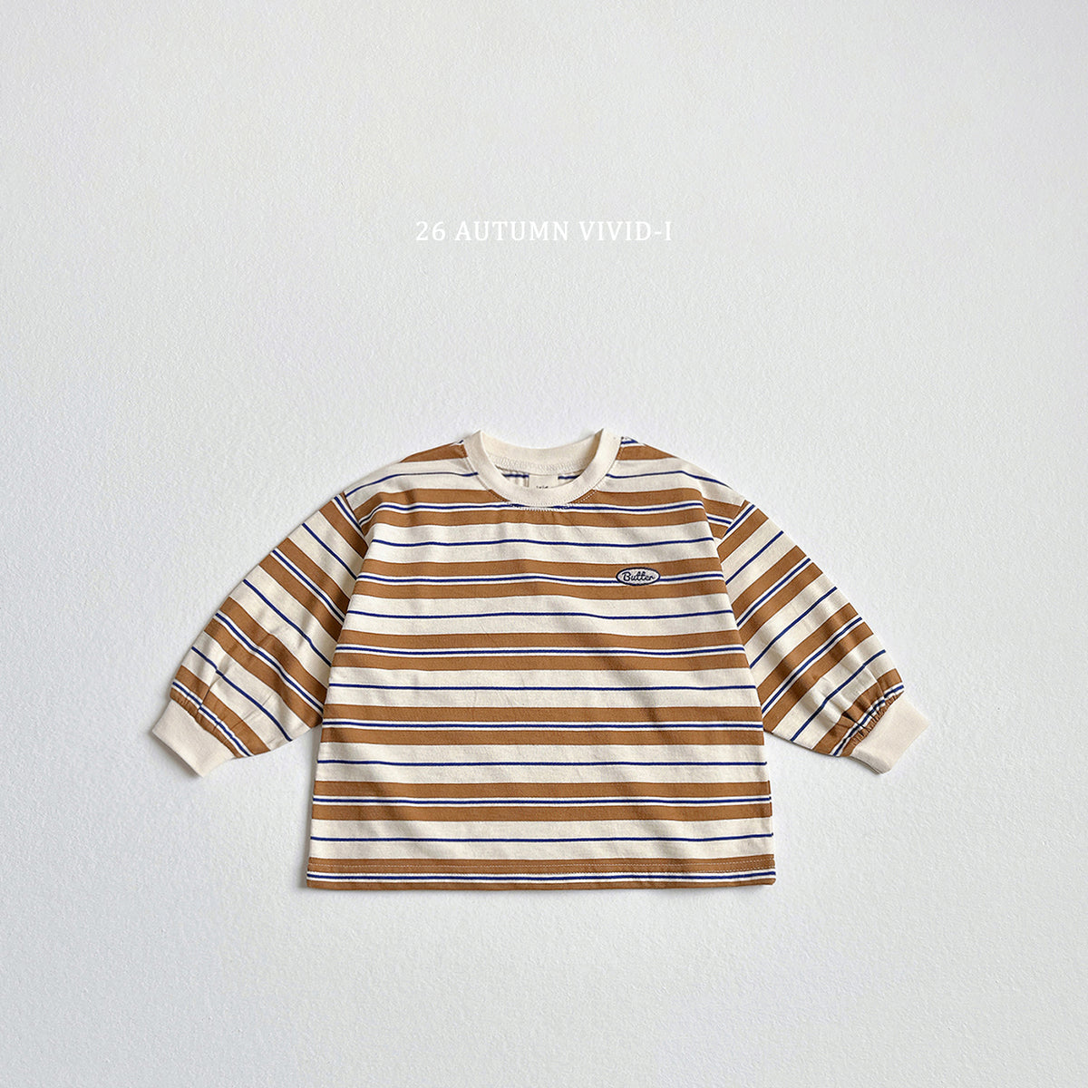 【秋のPRE-ODER 5%OFF】44.Butter Stripe Tee