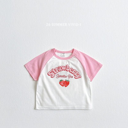 【PREORDER受付終了、ご希望はお問い合わせください。】74.Strawberry Dolman ShortSleeve Tee