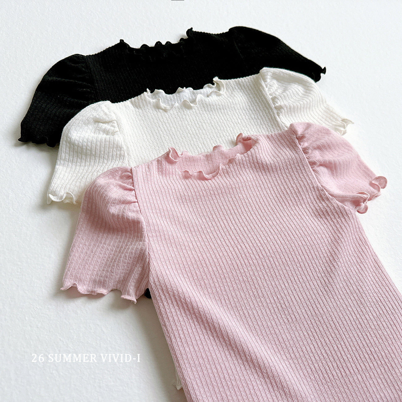 【PREORDER受付終了、ご希望はお問い合わせください。】78.Shirring Puff Flare Tee