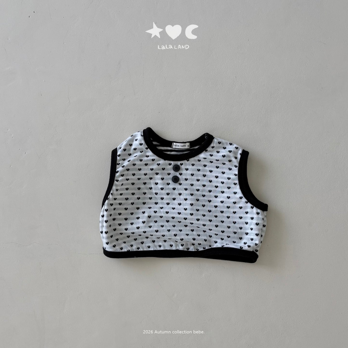 【PRE-ODER〆8.9(sun)】18.Heart-Dot Vest | lalaland