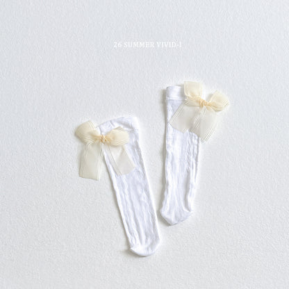 【PREORDER受付終了、ご希望はお問い合わせください。】122.Lace Ribbon Socks