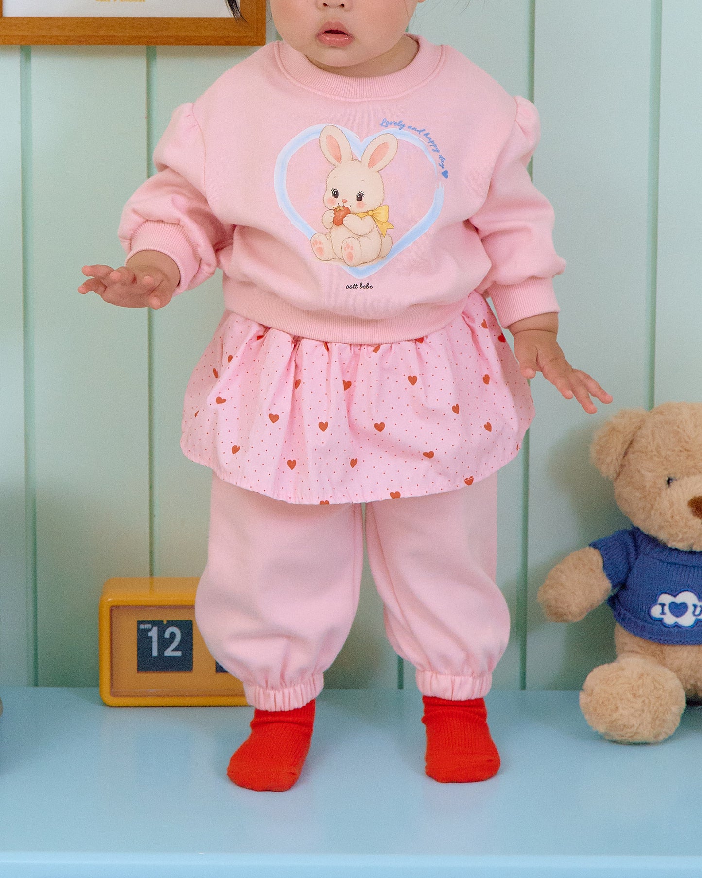 【PRE-ODER〆8.9(sun)】03.Cute Rabbit Top & Bottom Set | oottbebe