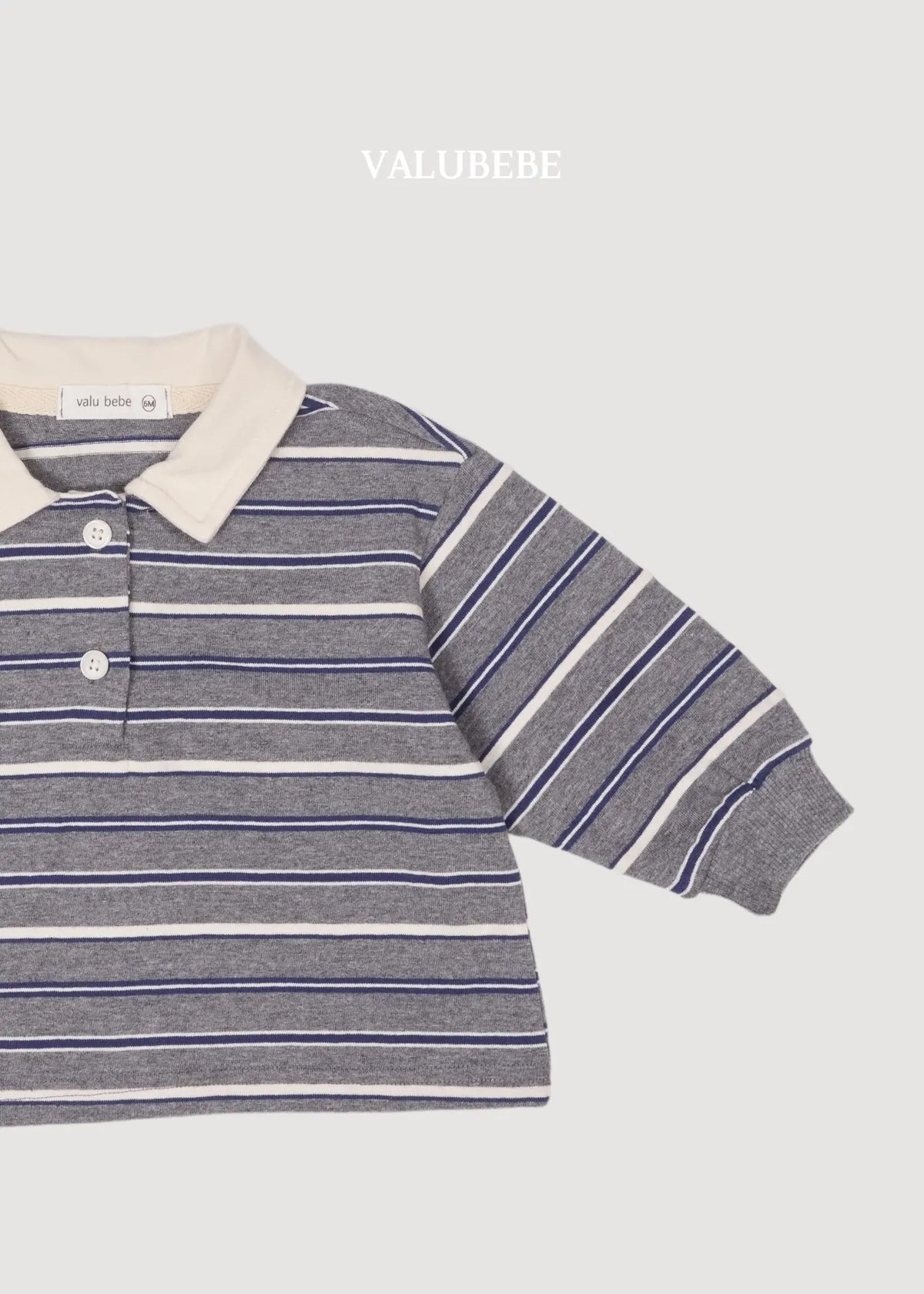 【秋のPRE-ODER 5%OFF】80.Milky Stripe Polo Shirt