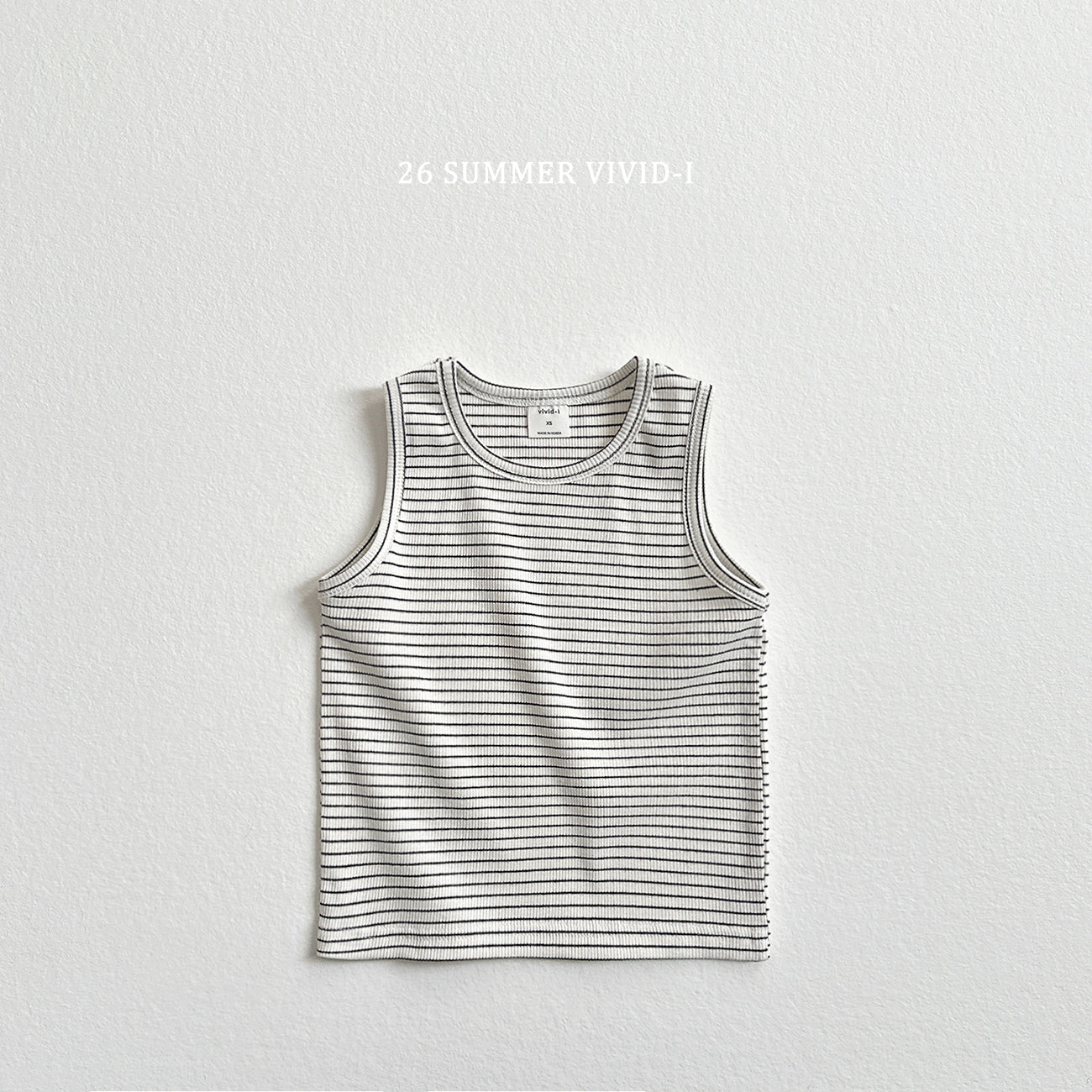 【PREORDER受付終了、ご希望はお問い合わせください。】84.[Set] Stripe Rib Sleeveless Top