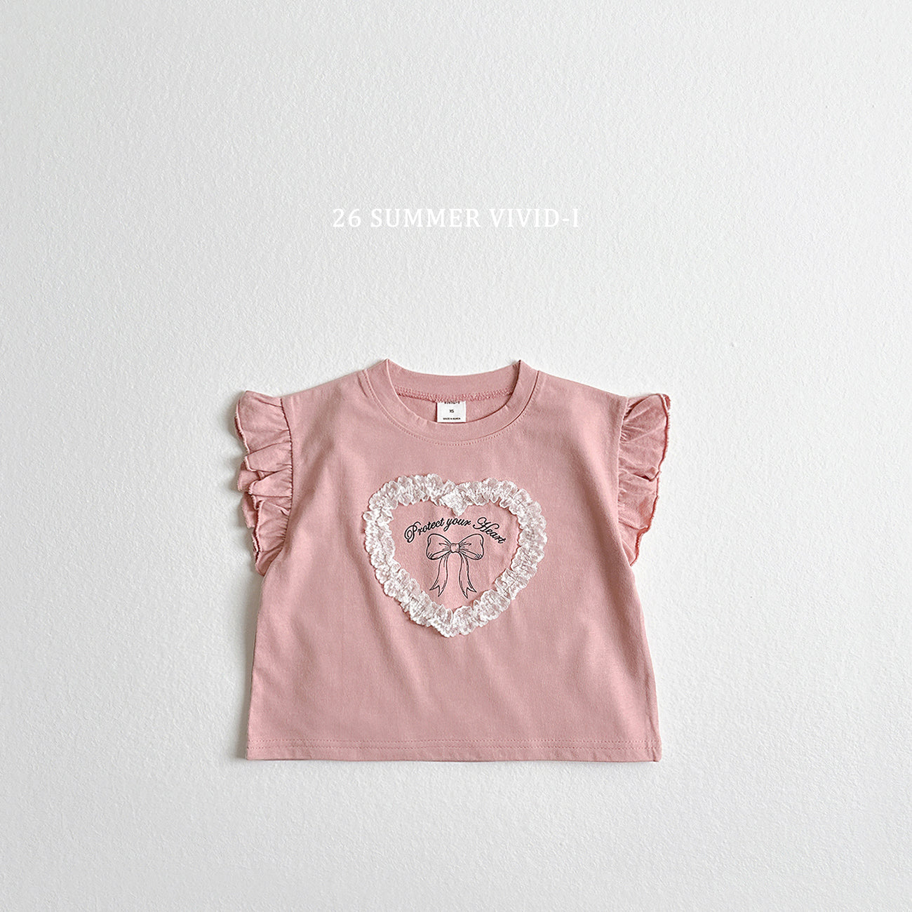 【PREORDER受付終了、ご希望はお問い合わせください。】80.Lace Heart Frill Tee