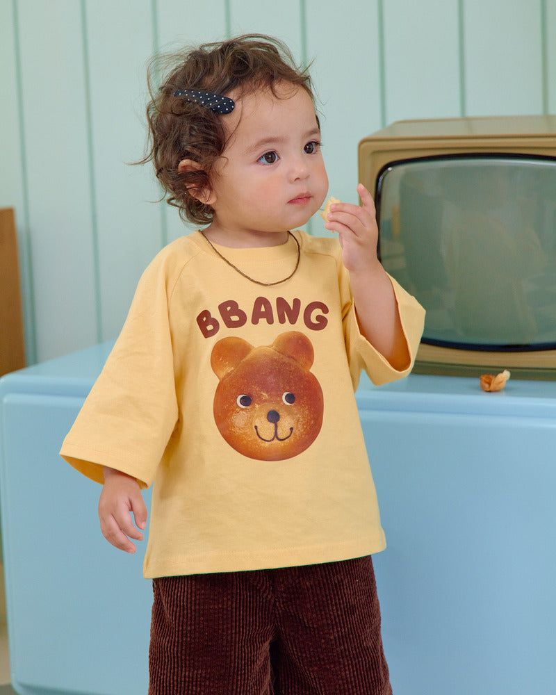 【PRE-ODER〆8.9(sun)】12.Bread Raglan T-Shirt – Kids | oottbebe
