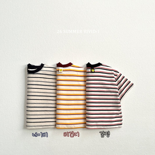 【PREORDER受付終了、ご希望はお問い合わせください。】62.Heart Smile Stripe Tee