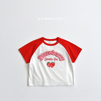 【PREORDER受付終了、ご希望はお問い合わせください。】74.Strawberry Dolman ShortSleeve Tee