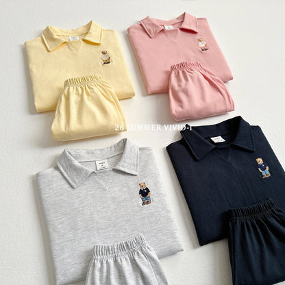 【PREORDER受付終了、ご希望はお問い合わせください。】95.Collar Bear Embroidery Set