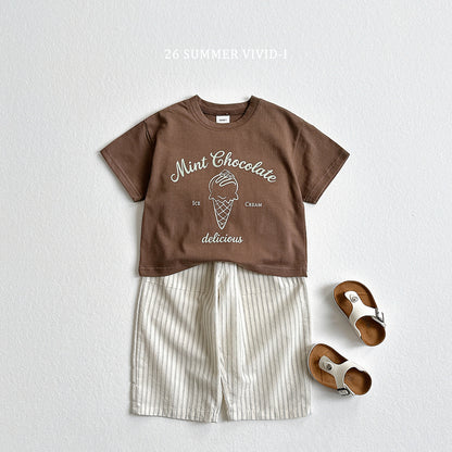 【PREORDER受付終了、ご希望はお問い合わせください。】5.9分丈 Stripe Linen Pants