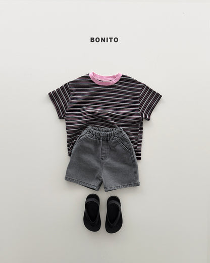 【PREORDER 4日間限定】40.uni stripe color tee