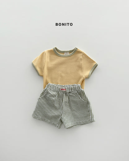 【期間限定 PRE-ODER】7.Bébé Vertical Stripe Shorts Set