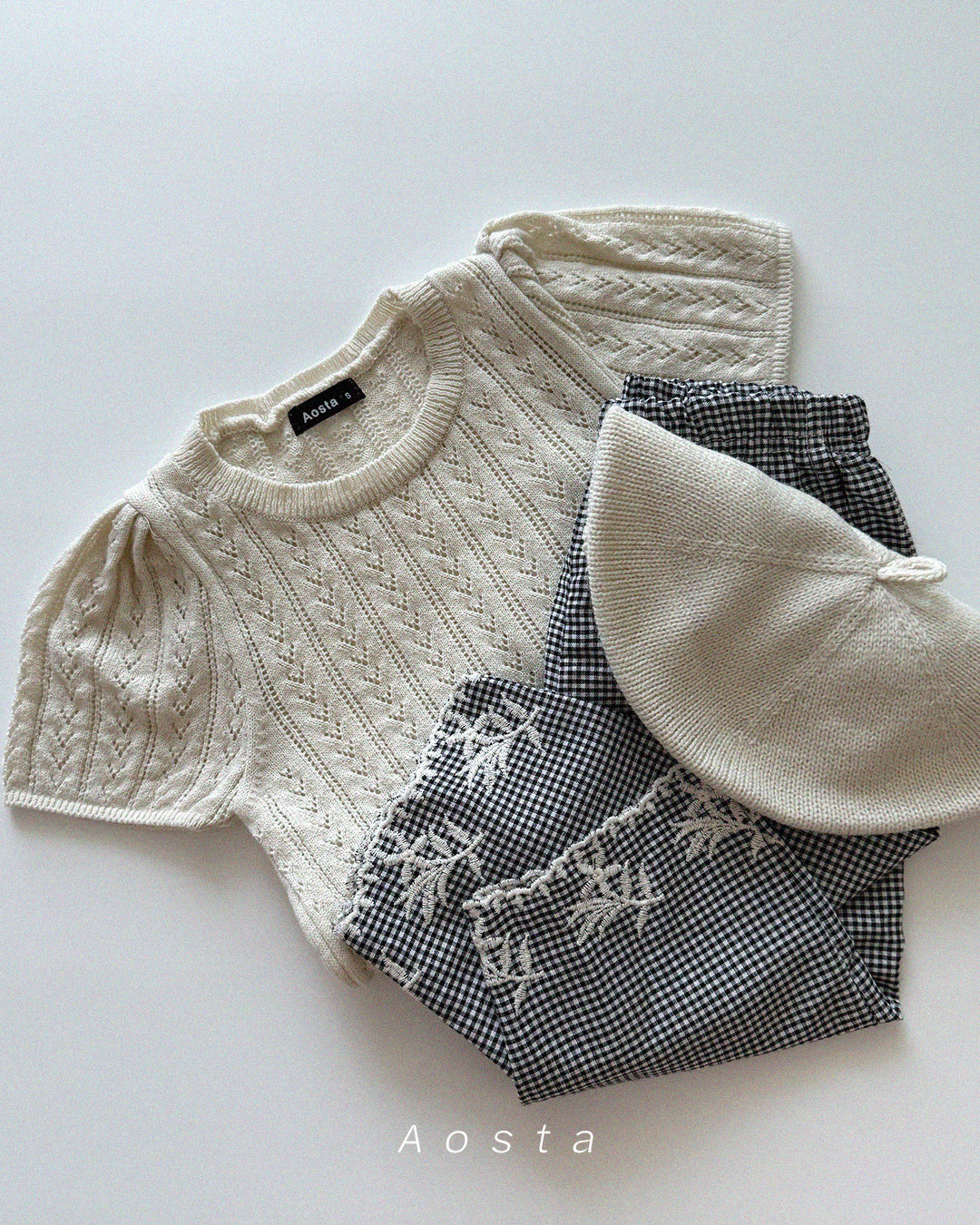 【PREORDER受付終了、ご希望はお問い合わせください。】21.Knit Eyelet T