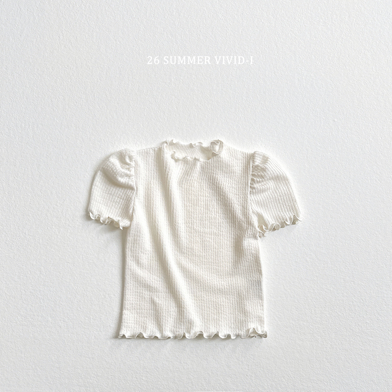 【PREORDER受付終了、ご希望はお問い合わせください。】78.Shirring Puff Flare Tee