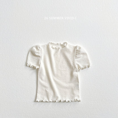 【PREORDER受付終了、ご希望はお問い合わせください。】78.Shirring Puff Flare Tee
