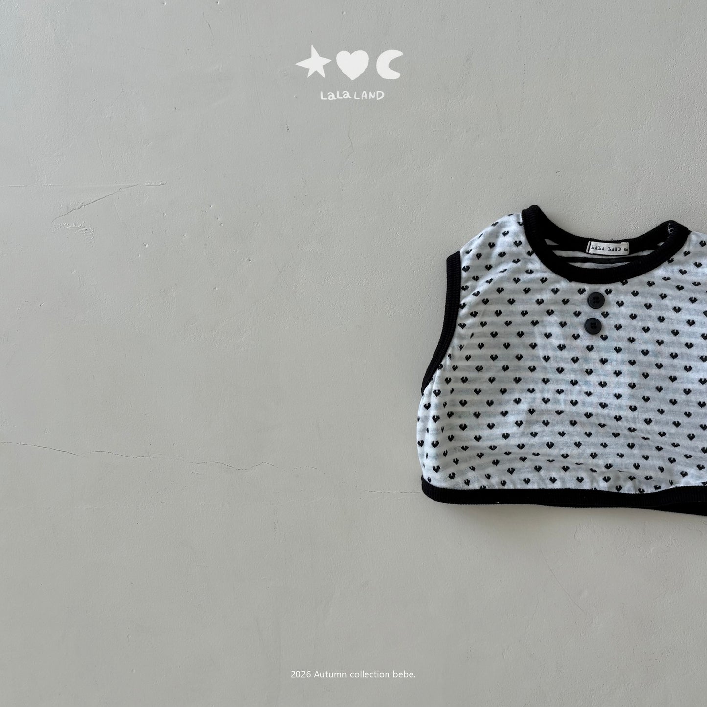 【PRE-ODER〆8.9(sun)】18.Heart-Dot Vest | lalaland