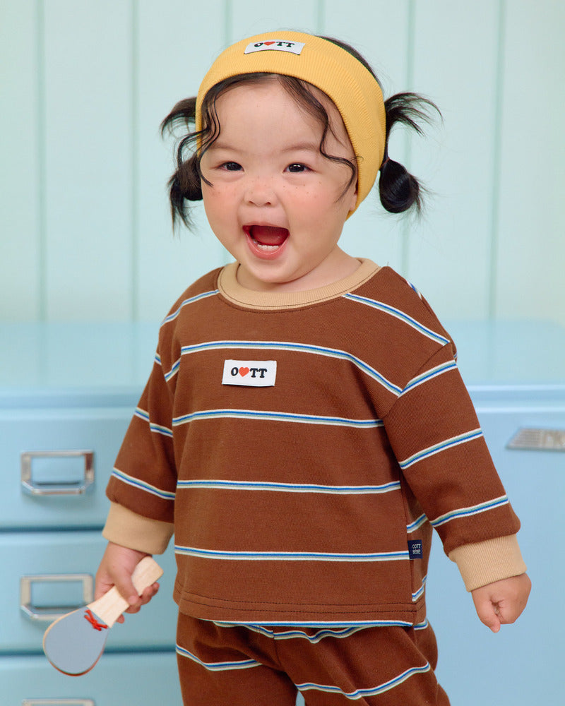 【PRE-ODER〆8.9(sun)】18.Rookie Striped Top & Bottom Set | oottbebe