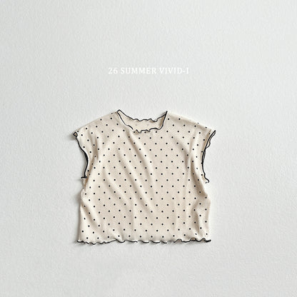 【PREORDER受付終了、ご希望はお問い合わせください。】83.Strawberry Dot Flare Tee