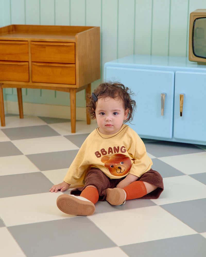 【PRE-ODER〆8.9(sun)】12.Bread Raglan T-Shirt – Kids | oottbebe