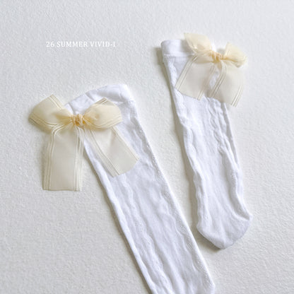 【PREORDER受付終了、ご希望はお問い合わせください。】122.Lace Ribbon Socks