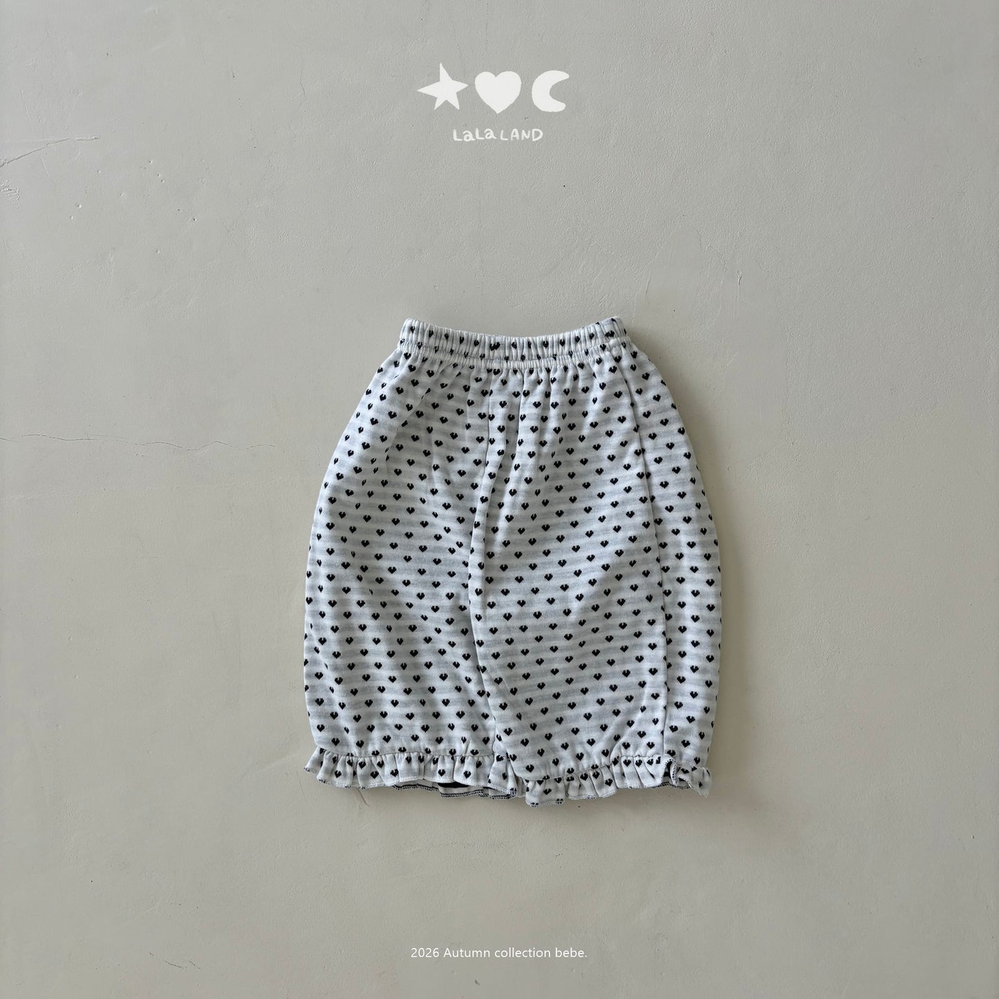 【PRE-ODER〆8.9(sun)】19.Heart-Dot Frill Pants | lalaland
