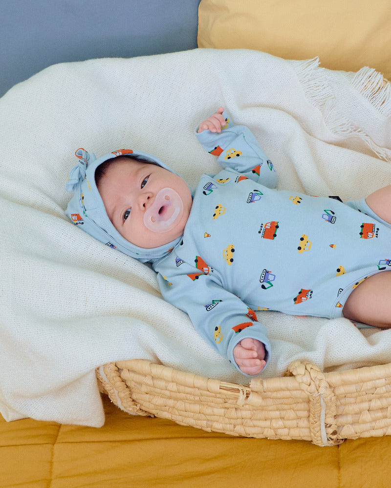 【PRE-ODER〆8.9(sun)】36.(Bebe) Car Romper + Bonnet Set | oottbebe