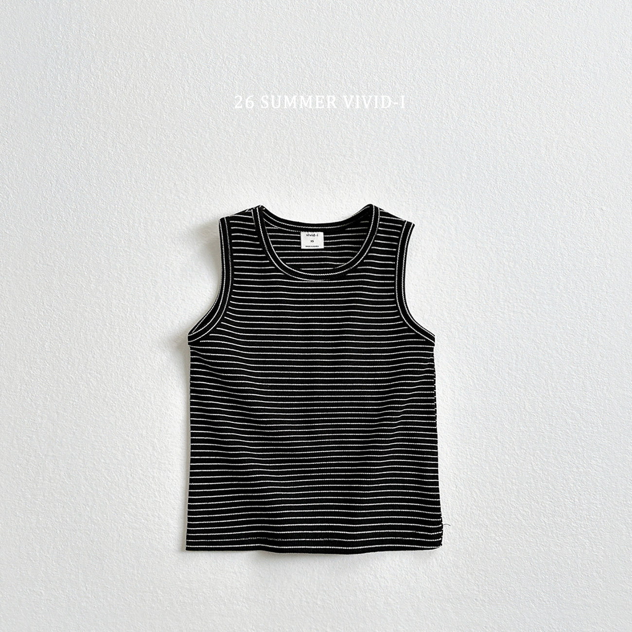【PREORDER受付終了、ご希望はお問い合わせください。】84.[Set] Stripe Rib Sleeveless Top