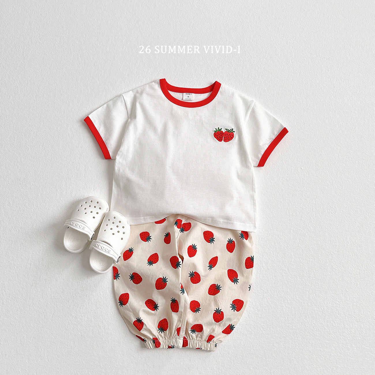【PREORDER受付終了、ご希望はお問い合わせください。】99.Fruit Embroidery Raglan Set