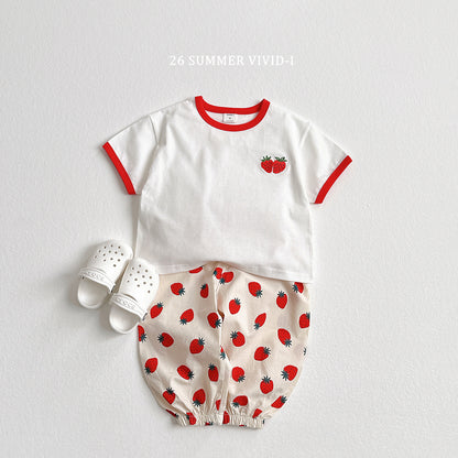 【PREORDER受付終了、ご希望はお問い合わせください。】99.Fruit Embroidery Raglan Set