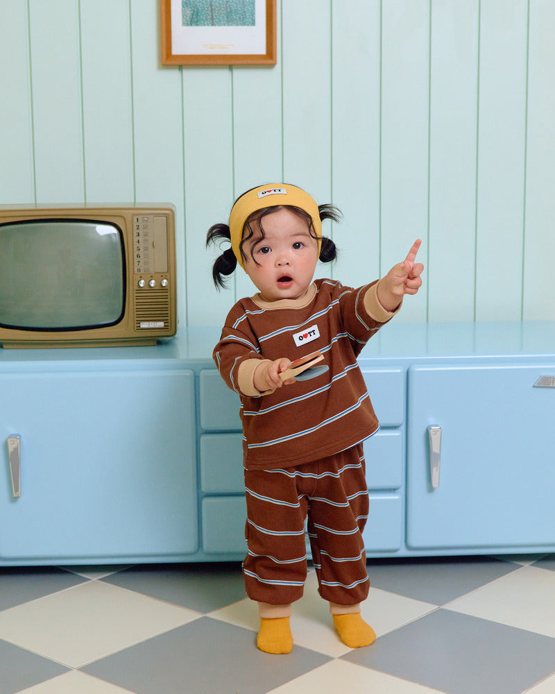 【PRE-ODER〆8.9(sun)】18.Rookie Striped Top & Bottom Set | oottbebe