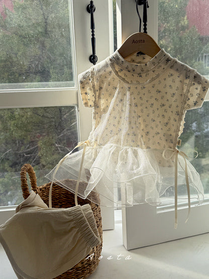 【PREORDER受付終了、ご希望はお問い合わせください。】30.Lace Simple Vest