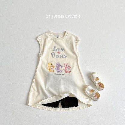 【PREORDER受付終了、ご希望はお問い合わせください。】90.Painted Bear Long Dress