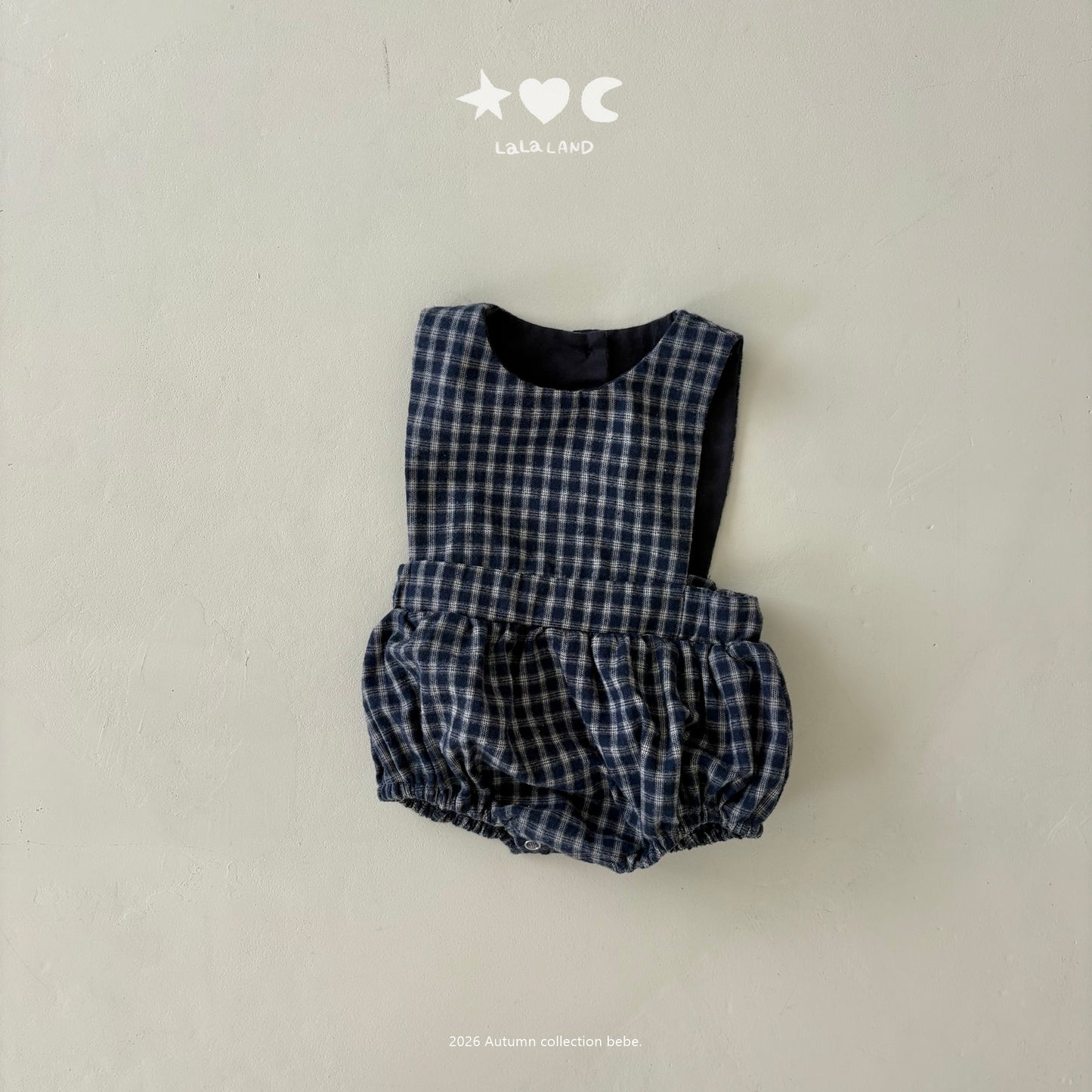 【PRE-ODER〆8.9(sun)】12.Check Romper | lalaland