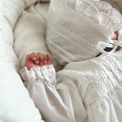 ｟送料無料｠退院着から1歳頃まで / petit baby dress + bonnet