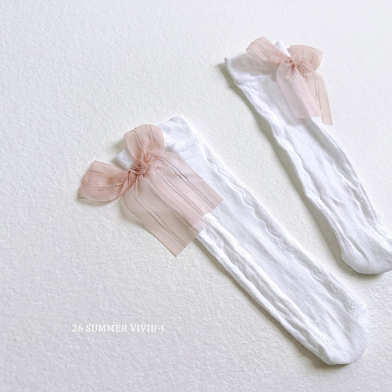 【PREORDER受付終了、ご希望はお問い合わせください。】122.Lace Ribbon Socks