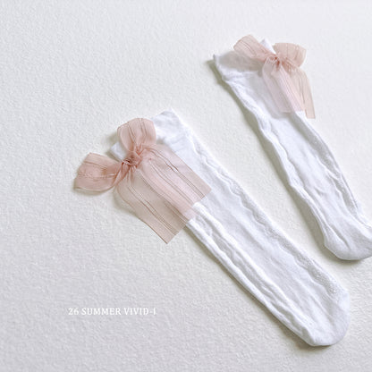 【PREORDER受付終了、ご希望はお問い合わせください。】122.Lace Ribbon Socks
