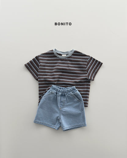 【PREORDER 4日間限定】40.uni stripe color tee