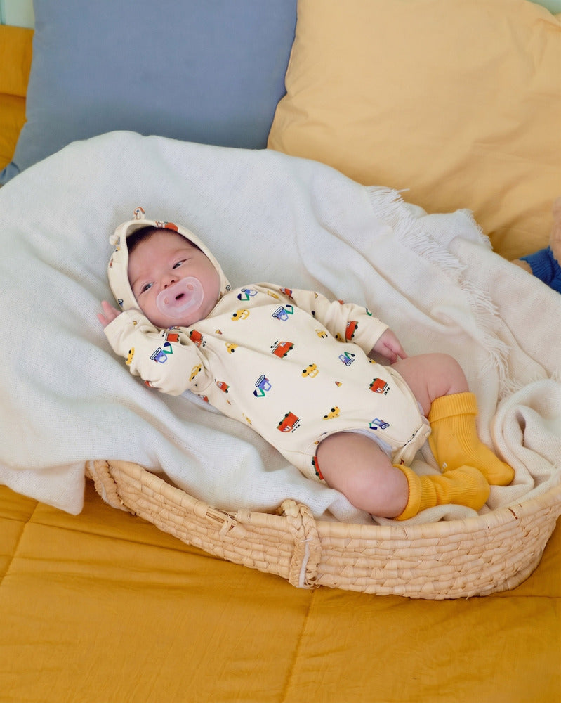 【PRE-ODER〆8.9(sun)】36.(Bebe) Car Romper + Bonnet Set | oottbebe