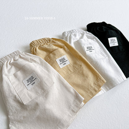 【PREORDER受付終了、ご希望はお問い合わせください。】19.Label Linen Cotton Shorts