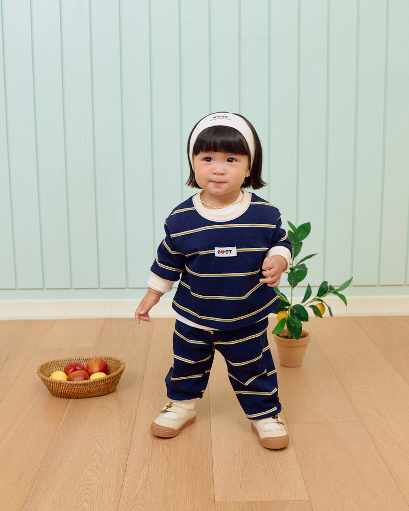 【PRE-ODER〆8.9(sun)】18.Rookie Striped Top & Bottom Set | oottbebe